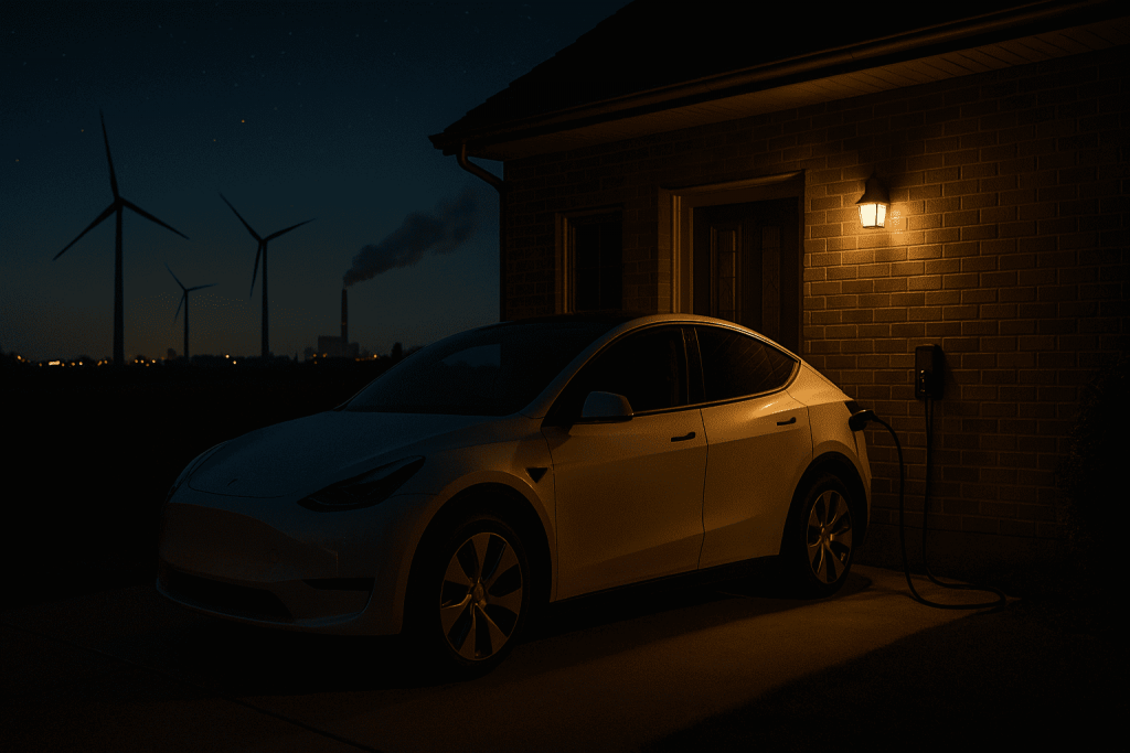 Charging’s Carbon Shadow: Green Kilowatts vs. “Coal O’Clock”