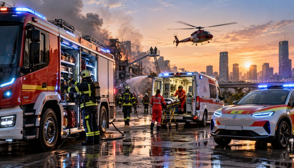 Electric Vehicles in Emergency Services: Can EVs Handle Fire, Rescue, Ambulance, and Disaster Response?